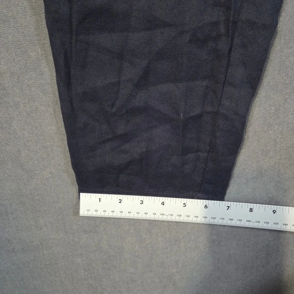 Porter & Ash Linen Blend Pants Mens XL Navy Blue Drawstring Trousers Casual
